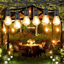 49FT-294FT Festoon Outdoor String Light Mains Powered S14 LED Bulbs Garden Light