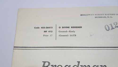 Partituras corales para "O Divine Redeemer" SATB - Keely - Broadman música coral - Imagen 2 de 11