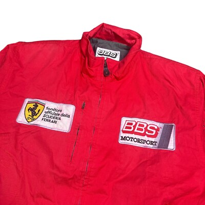 Vintage 90s Scuderia Ferrari BBS Motorsports Windbreaker Jacket