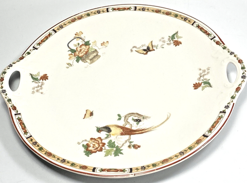 Vintage Syracuse China Burmese Phesant/Fowl Handled Serving Plate O.P. Co. - Picture 19 of 24