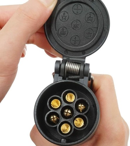 Verlängerungskabel Anhänger Spiralkabel 7 polig Stecker 300cm Wohnwagen DHL - Bild 4 von 6