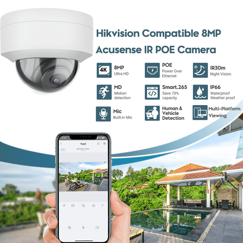 Hikvision 12MP 16CH Camera CCTV System Kit 4K 8MP IR Dome IP Camera POE MIC Lot - Picture 4 of 27