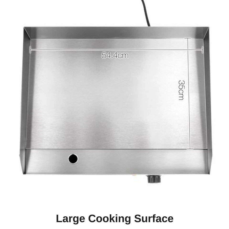 Electric Griddle Grill Hot Plate Cooktop Commercial Shop BBQ Cook Benchtop NEW - image 4 of 4