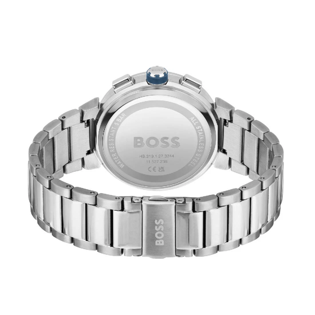 Hugo Boss Mens Stainless Steel Blue Dial Quartz Chronograph Watch 1513999 |  eBay