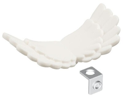 Lego New Cupid Minifigure Wings White Feathers Extended Stud Holder Bracket D77