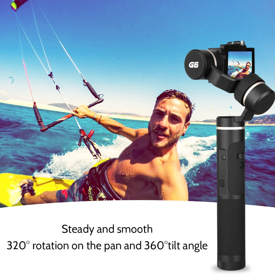 Feiyu G6 3-Axis Wifi Gimbal Stabilizer for GoPro Hero 7 6 5 4 Action Camera - Image 2 of 4