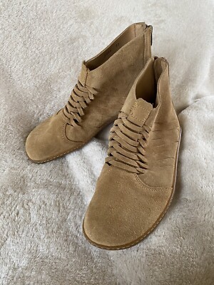 El Naturalista flat ankle boots 37 6.5 7 tan brown suede leather desert  woven | eBay