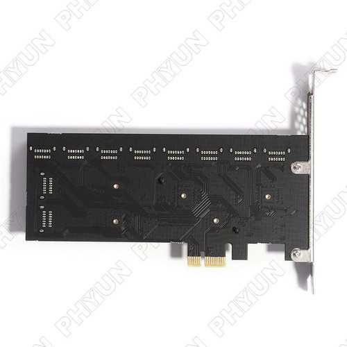 PCIE 1X to 12-Port SATA 3.0 Adapter Card Add on Cards Riser PCIE Card For Mining - Photo 9/12