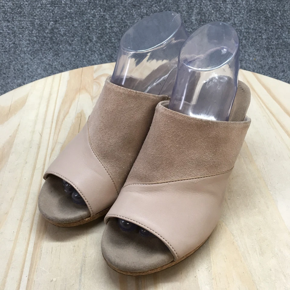 Sandalias Clarks para mujer 8,5 M Lafley Wave sin cordones cuña deslizable 26148337 marrón gamuza Foto 3 de 4