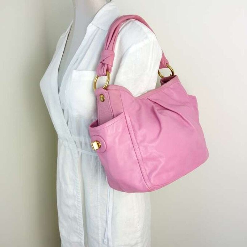 Vintage Pleated Leather Hobo Bag main image 1