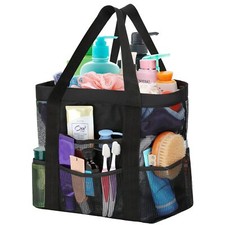Large Mesh Bathroom Shower Caddy Mesh Beach Pool Bag Portable Toiletry Tote Bag