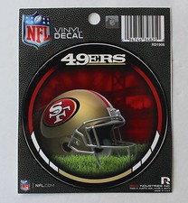 NFL Licensed San Francisco 49'ers Round Decal Window Sticker Football Helmet