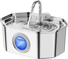 Cat Water Fountain Stainless Steel 108oz/3.2L, APAUK Automatic Pet Fountain Dog