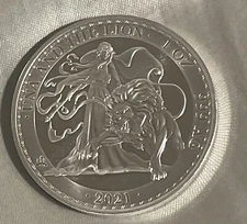 2021 St Helena 1 oz .999 Silver £1 Una and the Lion Coin Uncirculated In Capsule