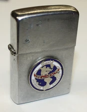 Vintage 1976 Zippo Lighter with Map Logo of World Insurance Company - Since 1903