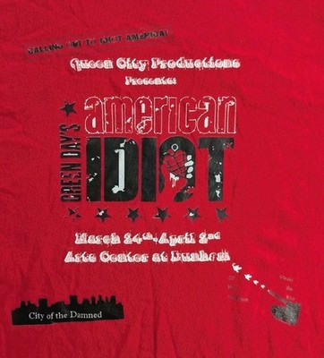 Green Day American Idiot Queen City Productions Presents T-shirt Men's Sz Lg