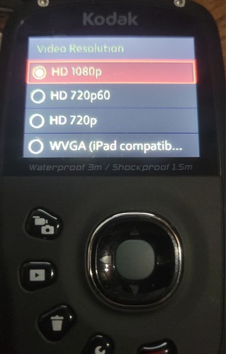 Kodak Play Sport HD Waterproof Video Camera Recorder WORKING