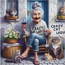 Old Lady Diamond Art Kits for Adults - 5D Diamond Painting Kit