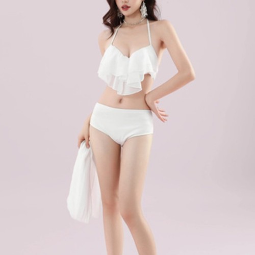 2025 Womens V Neck Sling Bikini Three Piece Set for Summer Beach Parties - Picture 16 of 34