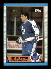  133 Ed Olczyk 16 Maple Leafs 1989 Topps Hockey Sports Trading Card TC