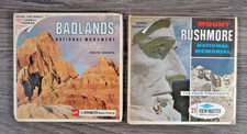 Two 1960's South Dakota View-Master 3 Reel Sets - Mount Rushmore And Badlands