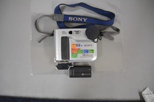 Sony Mavica MVC-FD75 0.4MP Digital Camera Silver and Black with Strap Untested