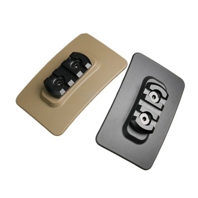 Helmet Rail Mount Adapter with Hook Loop Panel 21mm Flashlight Base