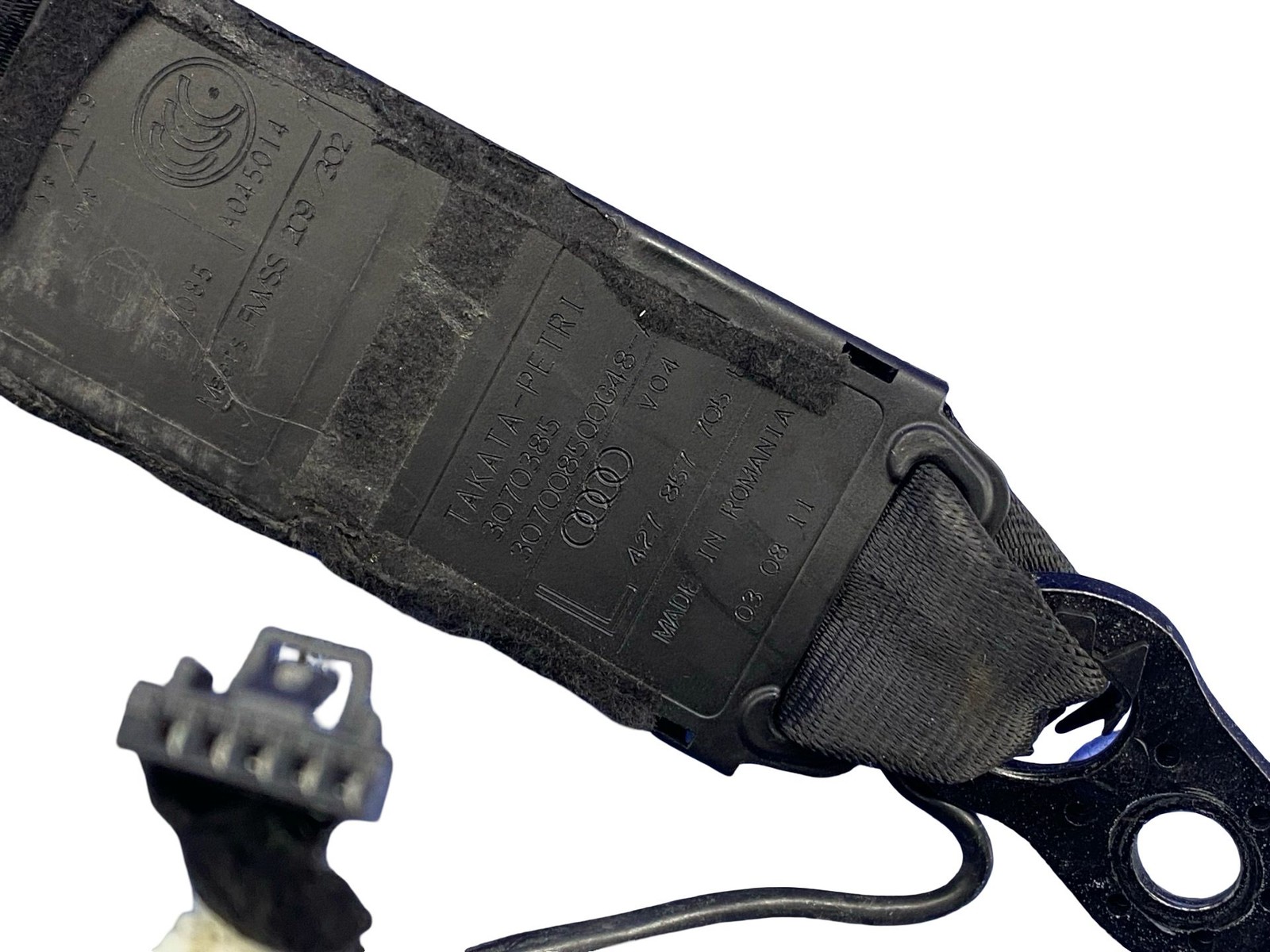 2011-2015 Audi R8 v10 Front Left Seat Belt Retractor Assembly Black 427857705V04