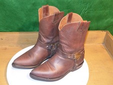 VINTAGE Harley Davidson Brown Harness Biker Boots 7M Vintage USA made