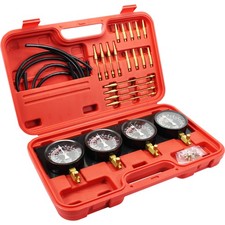 Fuel Vacuum Carburetor Synchronize Tool Kit Carb Sync Gauge Set with Rubber Hose