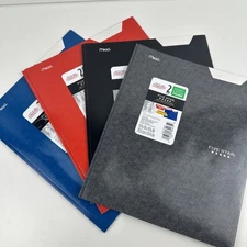 Mead Five Star 2 Pocket 3 Prong Laminated Paper Folder QTY 4 Colorful Portfolio