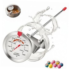 Candy Deep Fry Thermometer, Stainless Steel Probe with 2" Large Dial 9 Inch