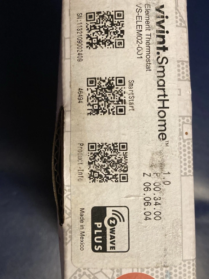 New Vivint Smart Thermostat VS-ELEM02-001 Box Unsealed To Verify Contents - Image 3 of 4