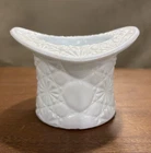 Vintage Fenton White Milk Glass Top Hat in the "Daisy and Button" Pattern