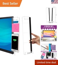 Creative Transparent Monitor Memo Board Set - 2pcs Phone and Sticky Note Holders