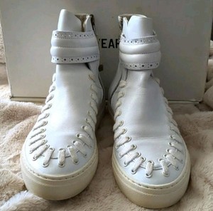Swear London White Leather High Top Sneakers Size 43 Air Rev. Xtra Vegan Platform Boots - White | SWEAR London main image 4