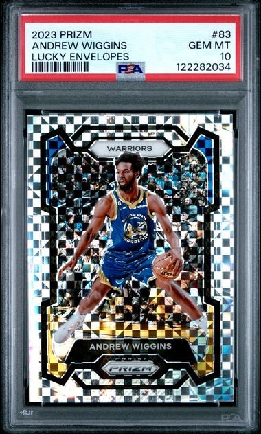 Andrew Wiggins 2023-24 Panini Prizms Lucky Envelopes #83 Book End! 1/8 PSA 10