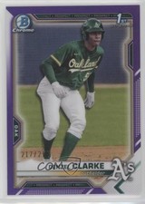 2021 Bowman Draft Chrome Purple Refractor 217/250 Denzel Clarke #BDC-128 0o6m
