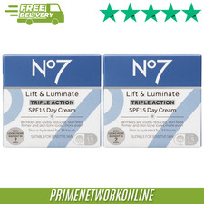 2x No7 Lift & Luminate TRIPLE ACTION Day Cream SPF15 | 50ml