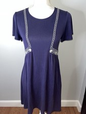 Women’s Small Altar’d State Short Sleeve Blue Modal Rayon Casual Dress