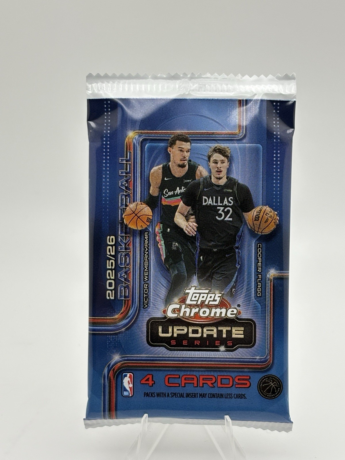 2025-26 Topps Chrome Update NBA Value Box Pack - 1 Pack - 4 Cards - IN HAND