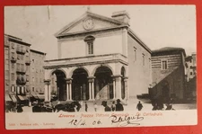 Carte Postale Livorno Piazza Vittorio Emanuele Le Cathédrale 1906 (C 99)