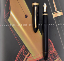 OMAS 360 Magnum Blued Black Fountain Pen w/18...