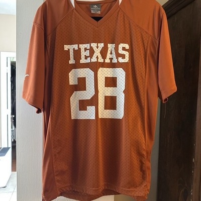 Genuine Knights Apparel Texas Longhorns #28 Mesh Jersey Orange/White Size M