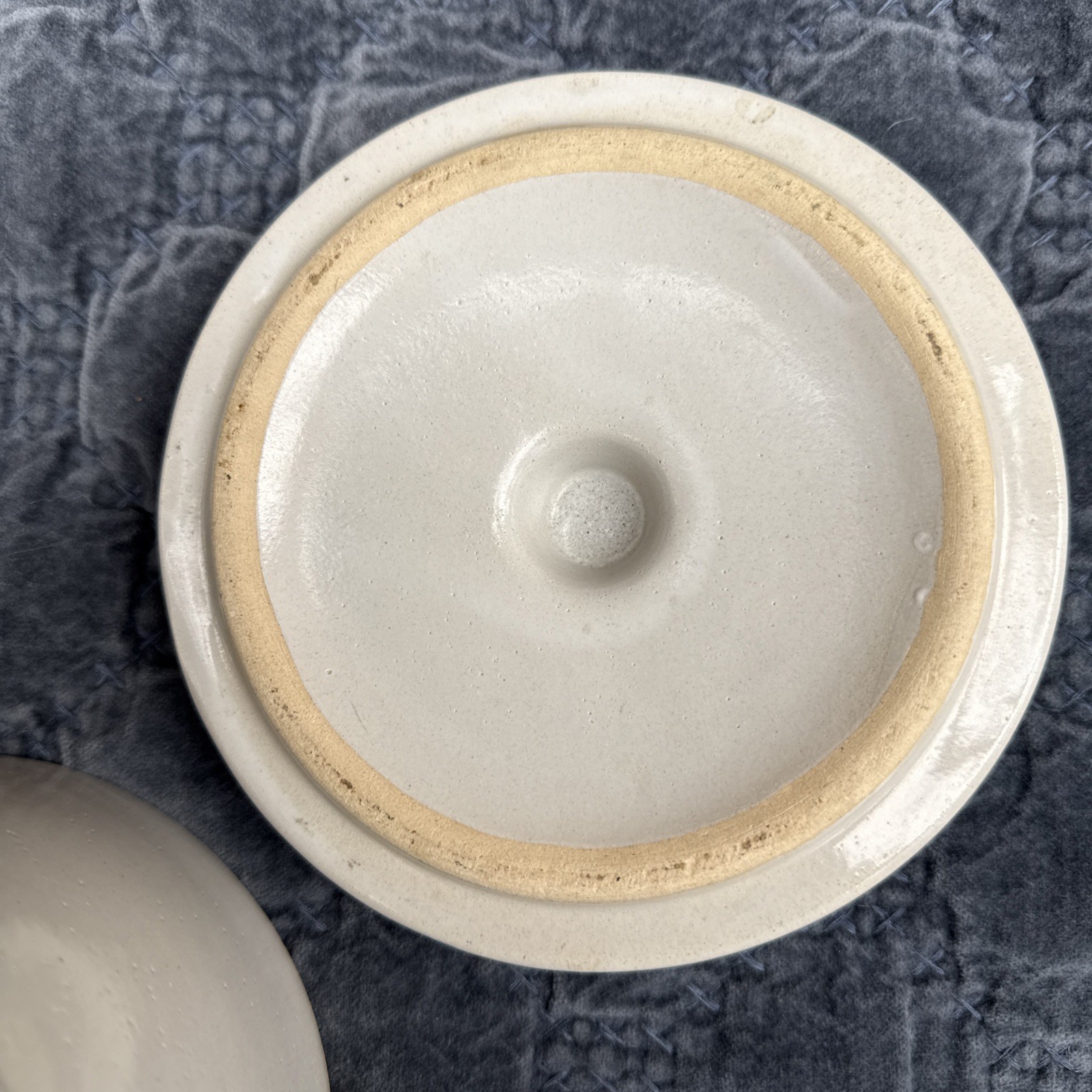 Vintage Grommes & Ullrich Court House Square Chicago 1846 Stoneware Crock w/Lid