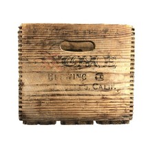 Caja de madera vintage Moxie Brewing Co. no todas las piezas originales
