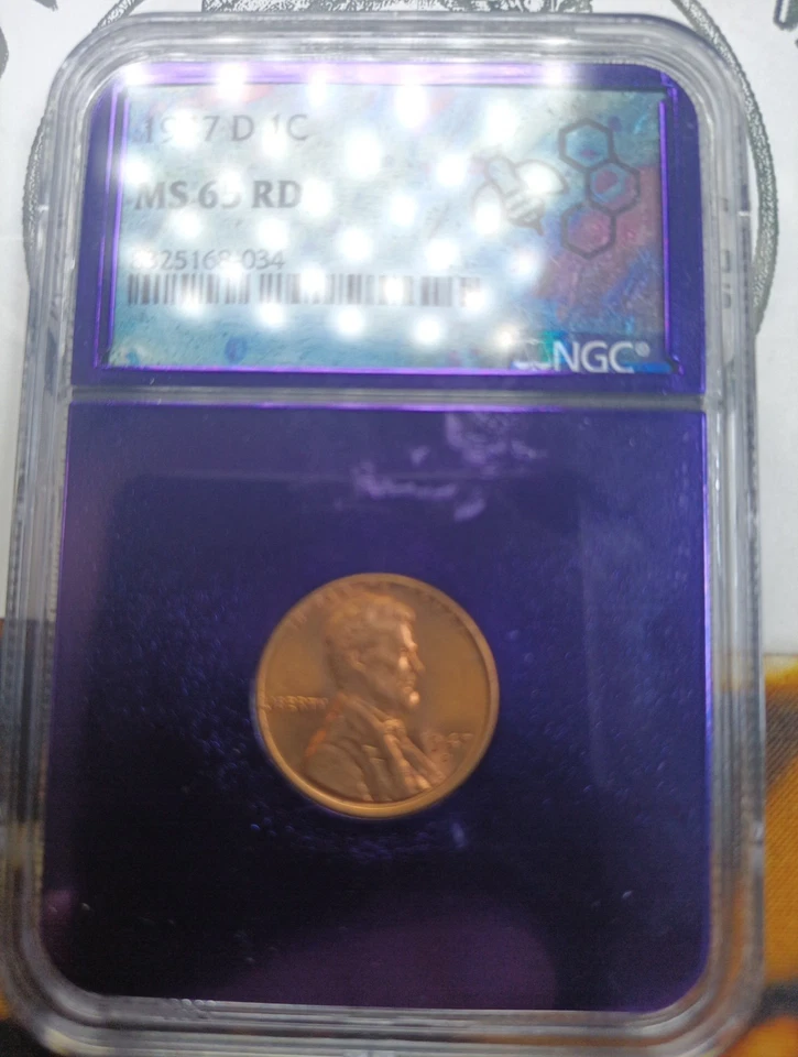 1947-D 1C Lincoln Wheat Cent - NGC MS65RD - ES104 - Image 2 of 3