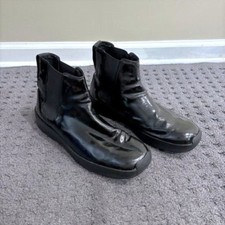 Stivaletti Gucci neri in vernice designer Italia, taglia EU 45 US 12 uomo