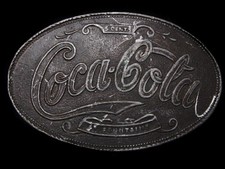 LH27153 VINTAGE 1970s COCA-COLA 5 CENTS AT FOUNTAINS SODA FOUNTAIN BUCKLE