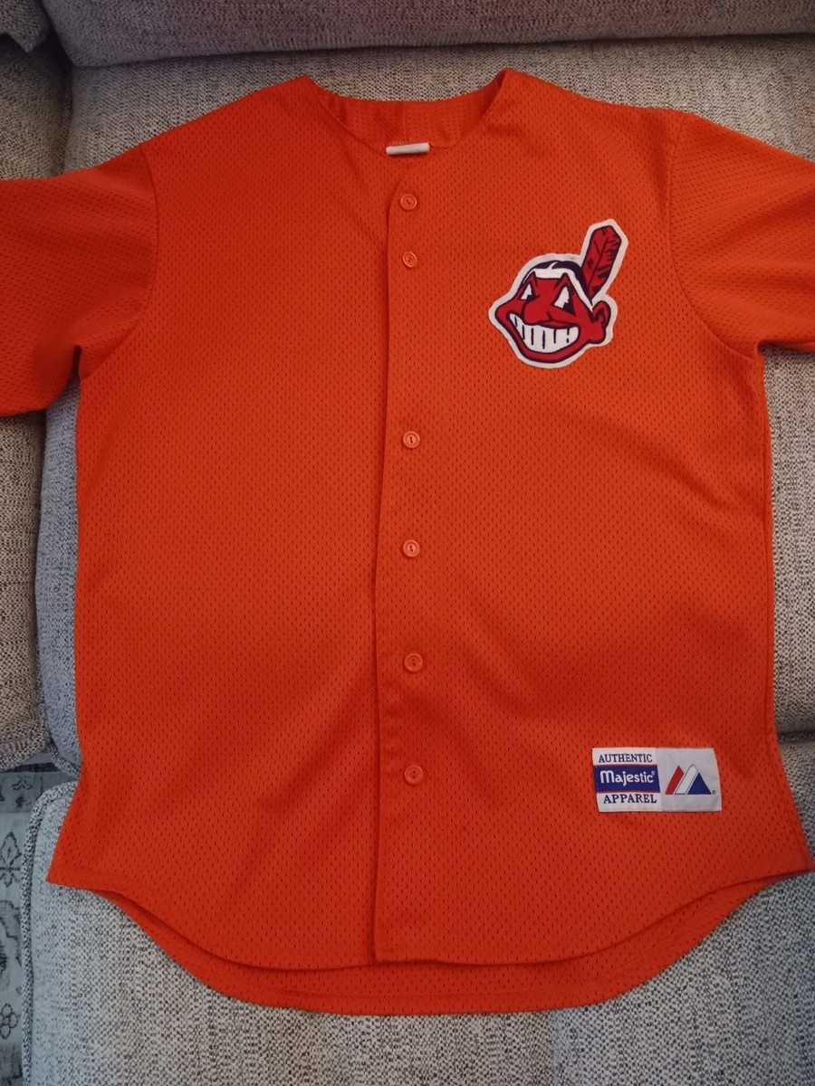 Iconic Chief Wahoo Vintage Cleveland Indians Jersey Majestic Adult